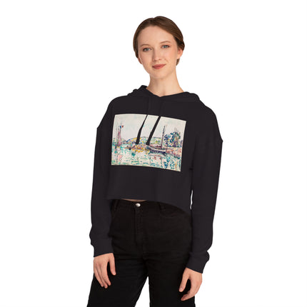Concarneau by Paul Signac Women’s Cropped Hooded Sweatshirt