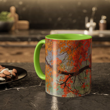 Autumn leaves by Edward Okuń Colorful Mugs (11oz, 15oz)