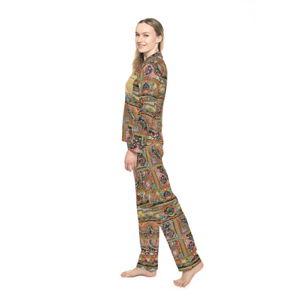 L'Ornement Polychrome by Albert Racine Women's Satin Pajamas (AOP)