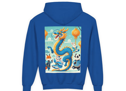 Blue & Gold Dragon Festival Parade Youth Heavy Blend Hooded Sweatshirt
