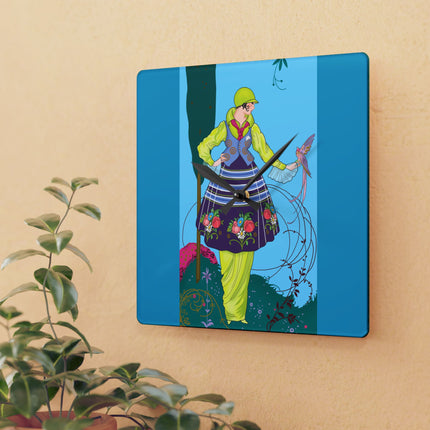Exquisite Elegance by Umberto Brunelleschi Acrylic Wall Clock