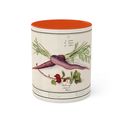 Carrot, Daucus Carota and Red currant, Ribes rubrum by Anselmus Boëtius de Boodt Colorful Mugs, 11oz