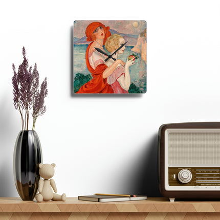 Sur la Route d'Anacapri by Gerda Wegener Acrylic Wall Clock, Round and Square