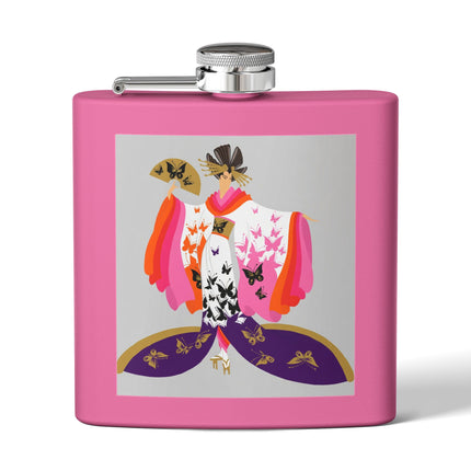 Butterfly Kimono Flask – Elegant Japanese Fantasy & Whimsical Grace