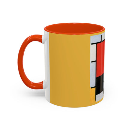 Composition with Red, Yellow, Blue, and Black by Piet Mondrian Colorful Mugs (11oz, 15oz)