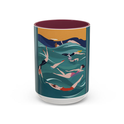 Summer Splash Colorful Mugs – Retro Beach Joy & Carefree Summer Vibes