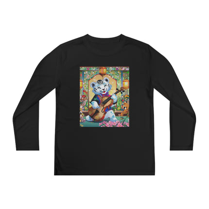 Melodies of the Snow Lion Cub Youth Long Sleeve Competitor Tee – Musical Magic & Enchanted Adventure