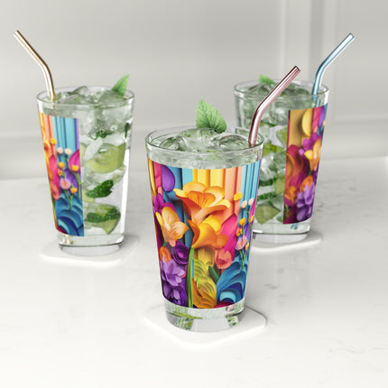 The Graceful Freesia Glass, 16oz