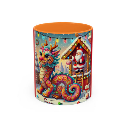Playful Dragon's Christmas Colorful Mugs (11oz, 15oz)
