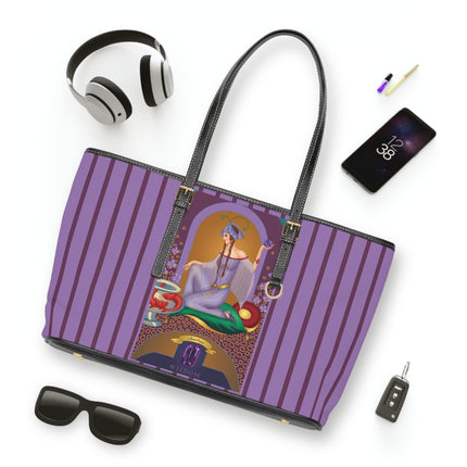 February & Amethyst (from the Gem Series) by Sofia Chiostri PU Leather Shoulder Bag