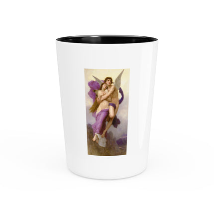 The Abduction of Psyche by William Bouguereau Ceramic Shot Glass