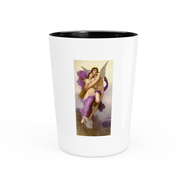 The Abduction of Psyche by William Bouguereau Ceramic Shot Glass