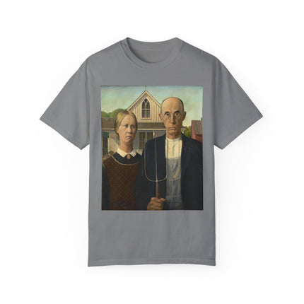 American Gothic by Grant Wood Unisex Garment-Dyed T-shirt