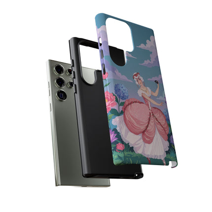 🎭🌸 The Lady Of The Secret Masquerade Phone Case – Art Deco Garden Fantasy