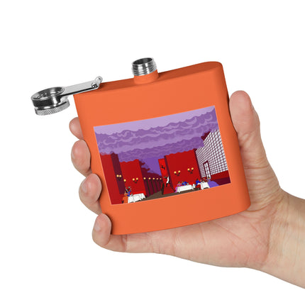 Midnight Toast Flask – Parisian Romance & Art Deco Charm