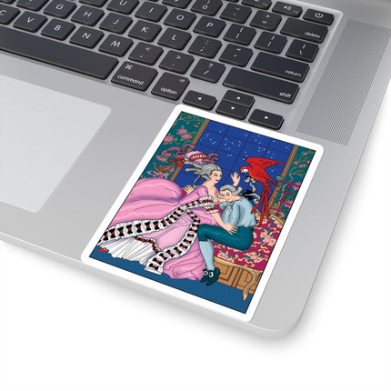 The Jealous Parrot by George Barbier Kiss-Cut Stickers (4 Sizes)