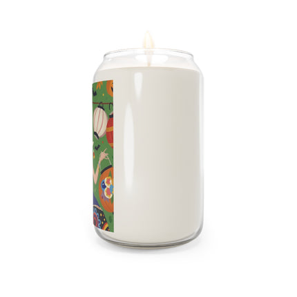🏮🎃 The Lady Of Halloween Lanterns Scented Soy Candle – Colorful Art Deco Halloween Charm