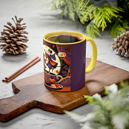 Theatrical Halloween Mice on Teacup Colorful Mugs (11oz, 15oz)