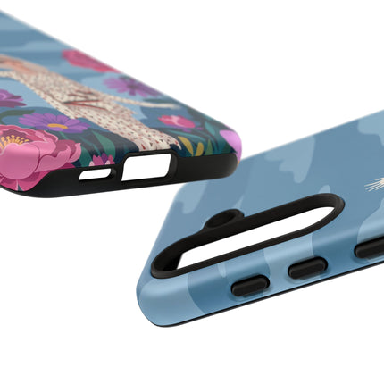 🌺👒 The Grand Flower Promenade Phone Case – Art Deco Fashion Illustration