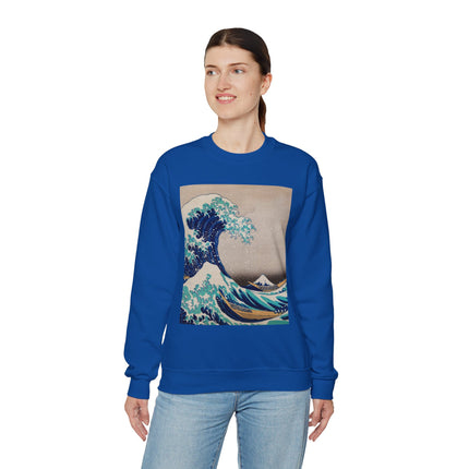 The Great Wave off Kanagawa by Katsushika Hokusai Heavy Blend™ Crewneck Sweatshirt