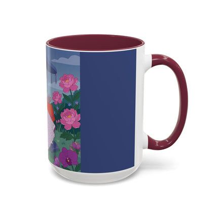 The Lady Of The Garden Tea Party Colorful Mugs – Art Deco Floral Elegance