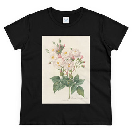 Rosa Noisettiana by Pierre Joseph Redouté Women's Midweight Cotton Tee