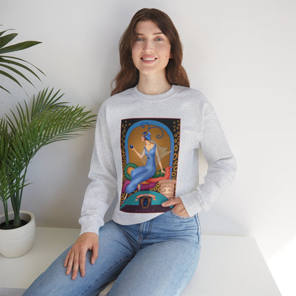 September & Sapphire (from the Gem Series) by Sofia Chiostri Heavy Blend™ Crewneck Sweatshirt