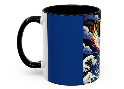 Majestic White Crane Colorful Mugs (11oz, 15oz)