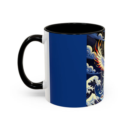 Majestic White Crane Colorful Mugs (11oz, 15oz)
