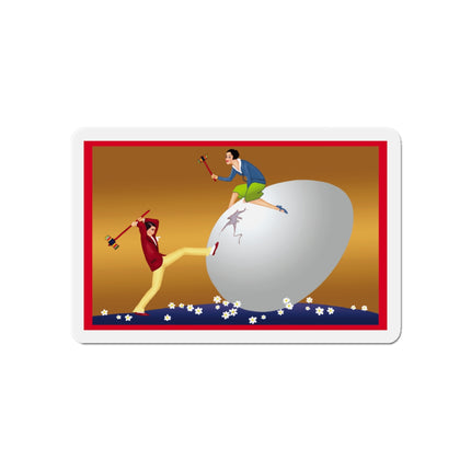Crack-Up Comedy: The Great Egg Duel Die-Cut Magnets (5 Sizes)