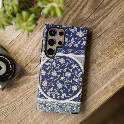 Blue Flower Pattern by Owen Jones Phone Cases