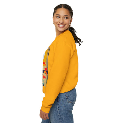 Black Cat in Kimono Unisex Heavy Blend™ Crewneck Sweatshirt