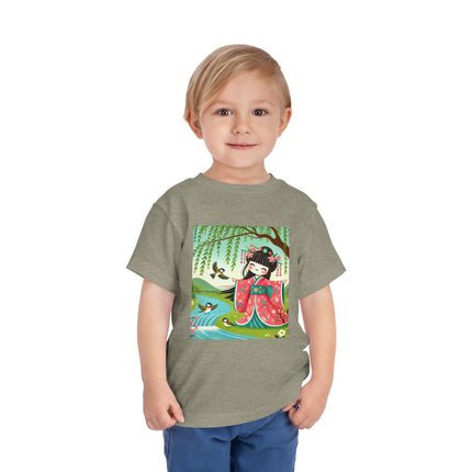 Sparrow Dance Geisha Fairy Toddler Short Sleeve Tee
