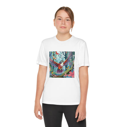 A Colorful Raptor Youth Competitor Tee
