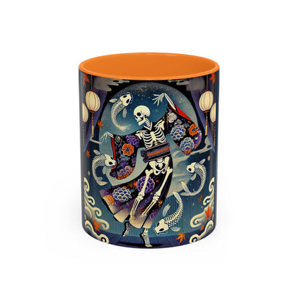 Skeleton Kabuki Performer Colorful Mugs (11oz, 15oz)