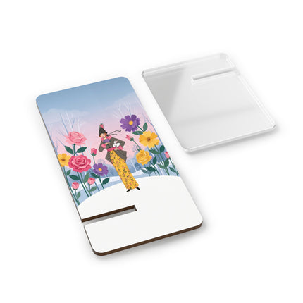 🐇🌹 The Lady With The White Rabbit Mobile Display Stand – Art Deco Winter Garden