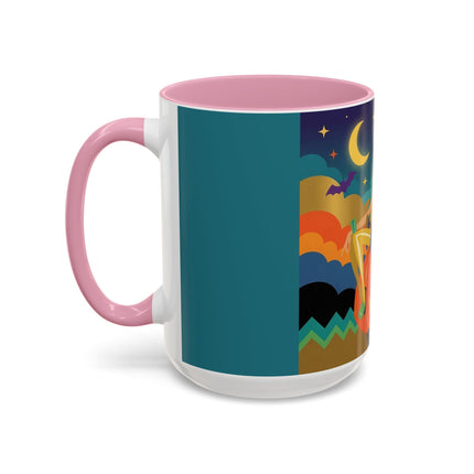 🌙🎃 The Witch Of Crescent Moon Pumpkin Colorful Mug – Colorful Halloween Charm