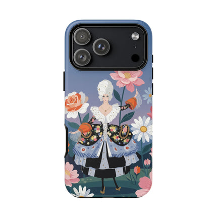 🌸🎀 The Grand Floral Promenade Phone Case – Art Deco Fashion Fantasy