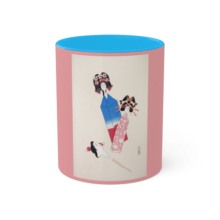 Illustrations of Japanese Toys Pl.001 by Kawasaki Kyosen Colorful Mugs, 11oz