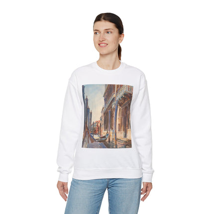 Gondola Moorings on the Grand Canal by John Singer Sargent Heavy Blend™ Crewneck Sweatshirt