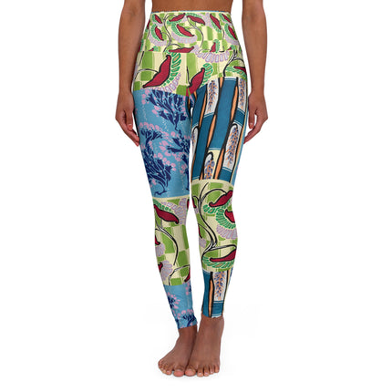 Floral Pattern by Emile-Alain Séguy High Waisted Yoga Leggings (AOP)