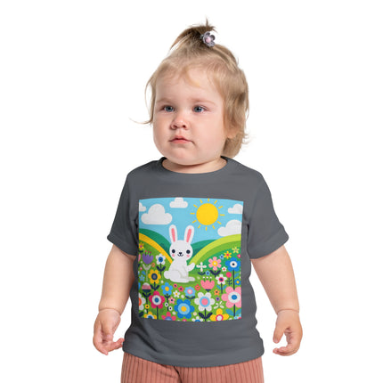 A Young Bunny’s Day Baby T-Shirt – Gentle Moments in Bloom