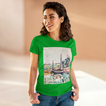 Concarneau by Paul Signac Women's Midweight Cotton Tee