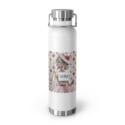 Fashionably Yours, XOXO Copper Vacuum Insulated Bottle, 22oz
