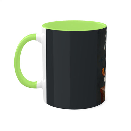 Floral Still Life by Johann Baptist Drechsler Colorful Mugs, 11oz