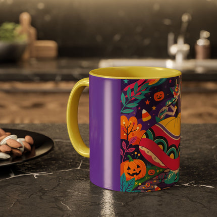 🌙🎃 The Lady Of Moonbeam Hollow Colorful Mug – Whimsical Halloween Charm