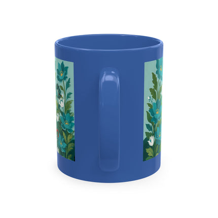🐉🌿 The Lady & The Garden Dragon Ceramic Mug – Art Deco Botanical Whimsy