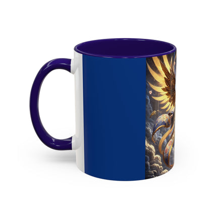 Valkyrie Descending Through Storm Colorful Mugs (11oz, 15oz)