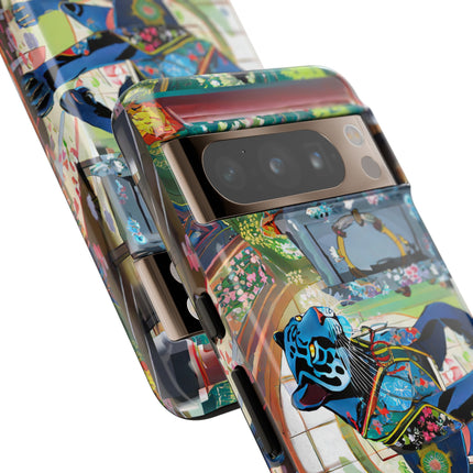 Cyber Panther's Hunt Phone Cases