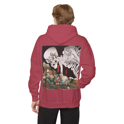 Mitsukuni Defying the Skeleton Spectre by Utagawa Kuniyoshi Unisex Garment-Dyed Hoodie